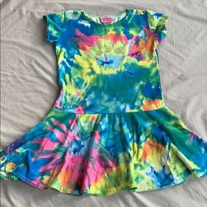 Tiki brand tie dye fit and flare dress